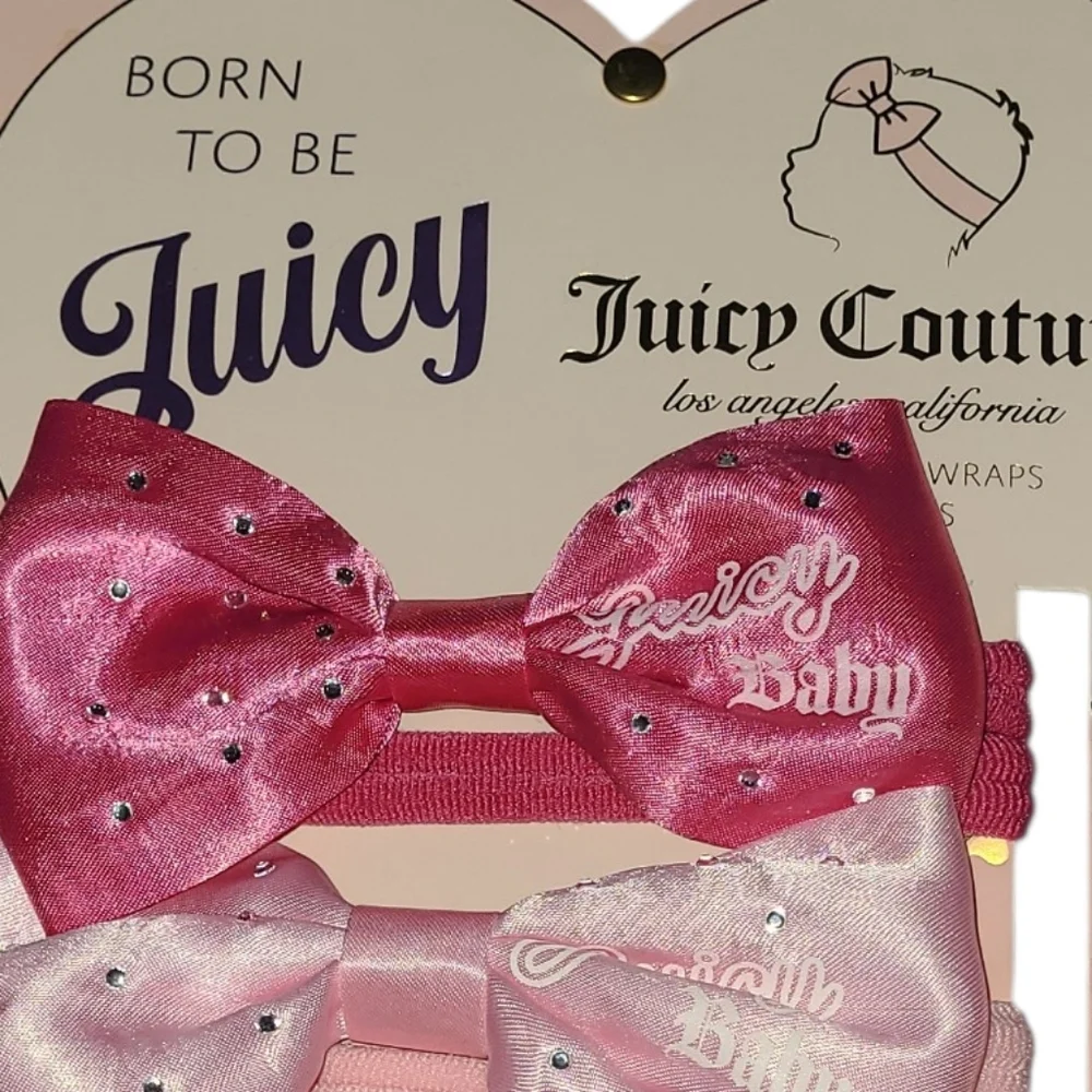 Juicy Couture Pink and Cream Headwrap Set